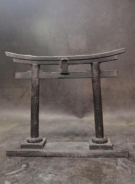 冬官手作 鱼缸造景家居摆饰布景微景观建筑复古日式日风 明神鸟居