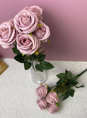 Artificial Flowers Silks Rose High quality White Bouquet Pin