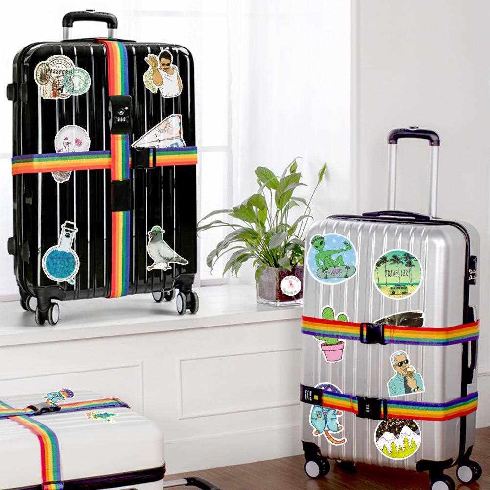 新款直销100张热销跨境不重复多款涂鸦贴纸行李箱笔记本防水贴纸,淘宝优惠券,粉丝福利购,淘宝优惠卷