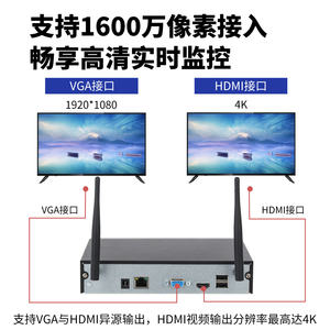 大华无线WiFi硬盘录像机NVR商用高清监控器存储刻录主机免布线