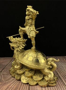 新款直销黄铜孙悟空齐天大圣摆件美猴王斗战胜佛黄铜猴子黄铜龙龟