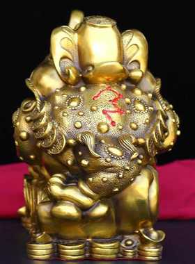 新款直销纯铜金蟾摆件福禄聚宝盆三足蟾蜍财源滚滚蟾家居玄关店铺