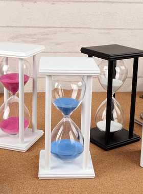 新款直销创意家居工艺品木质10分钟时间沙漏计时器送朋友同学生日