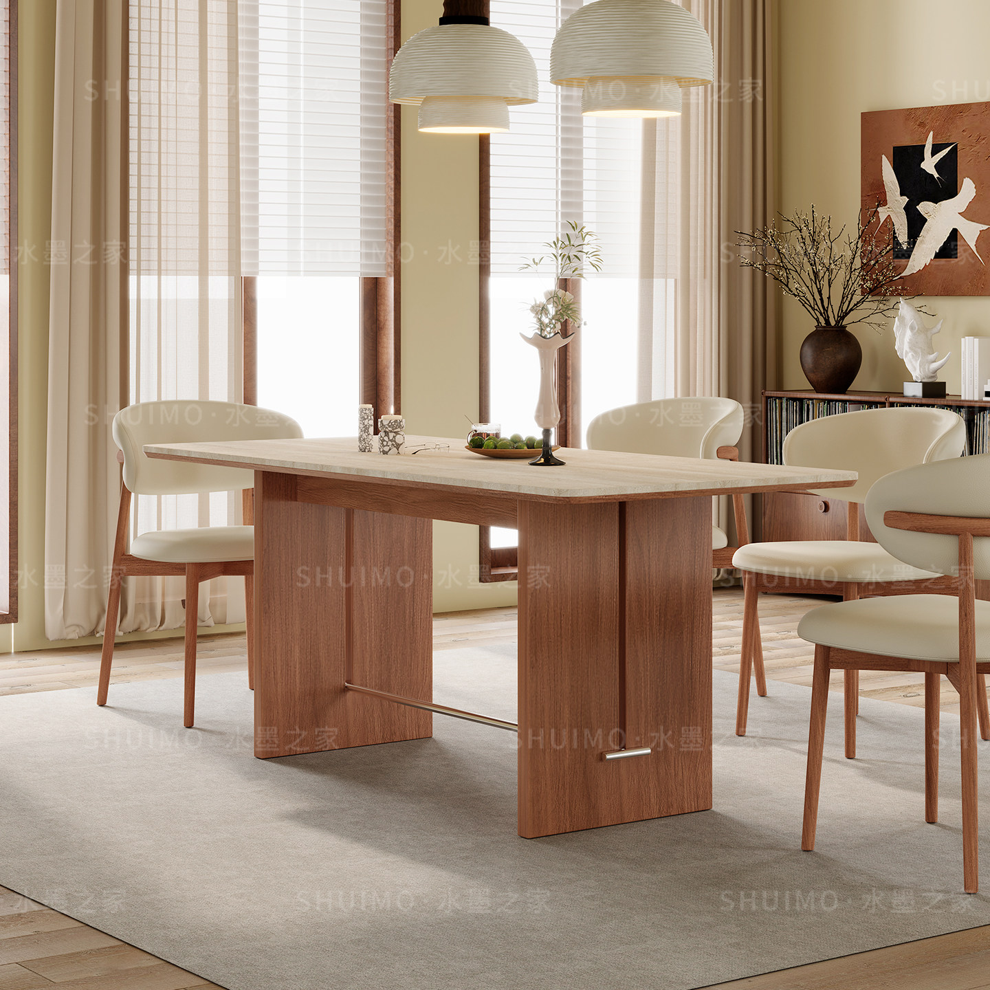 德利丰岩板洞石法式餐桌家用小户型轻奢奶油椭圆长方形餐桌子客厅,淘宝优惠券,粉丝福利购,淘宝优惠卷