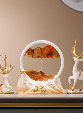 室轻奢档招财流沙沙漏kZcd4QJD柜高摆件家居客厅玄关酒柜电视办公