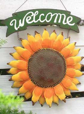 花园装饰庭挂件艺户外小院家用铁阳YA620516台挂件向日葵挂院花园