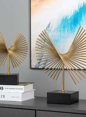 现简约家居客厅摆件轻装抽象艺术样板房摆奢设办公室酒柜代电视柜