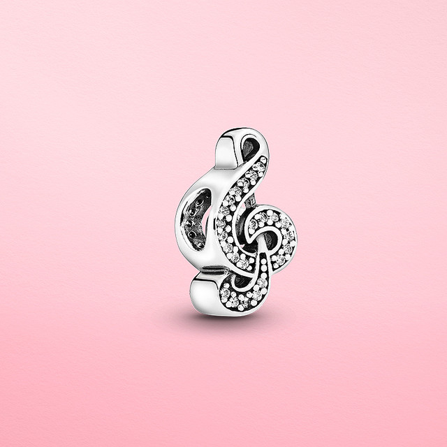 Pandora Pandora Ole silver note charm 925 silver diy beads exquisite gift