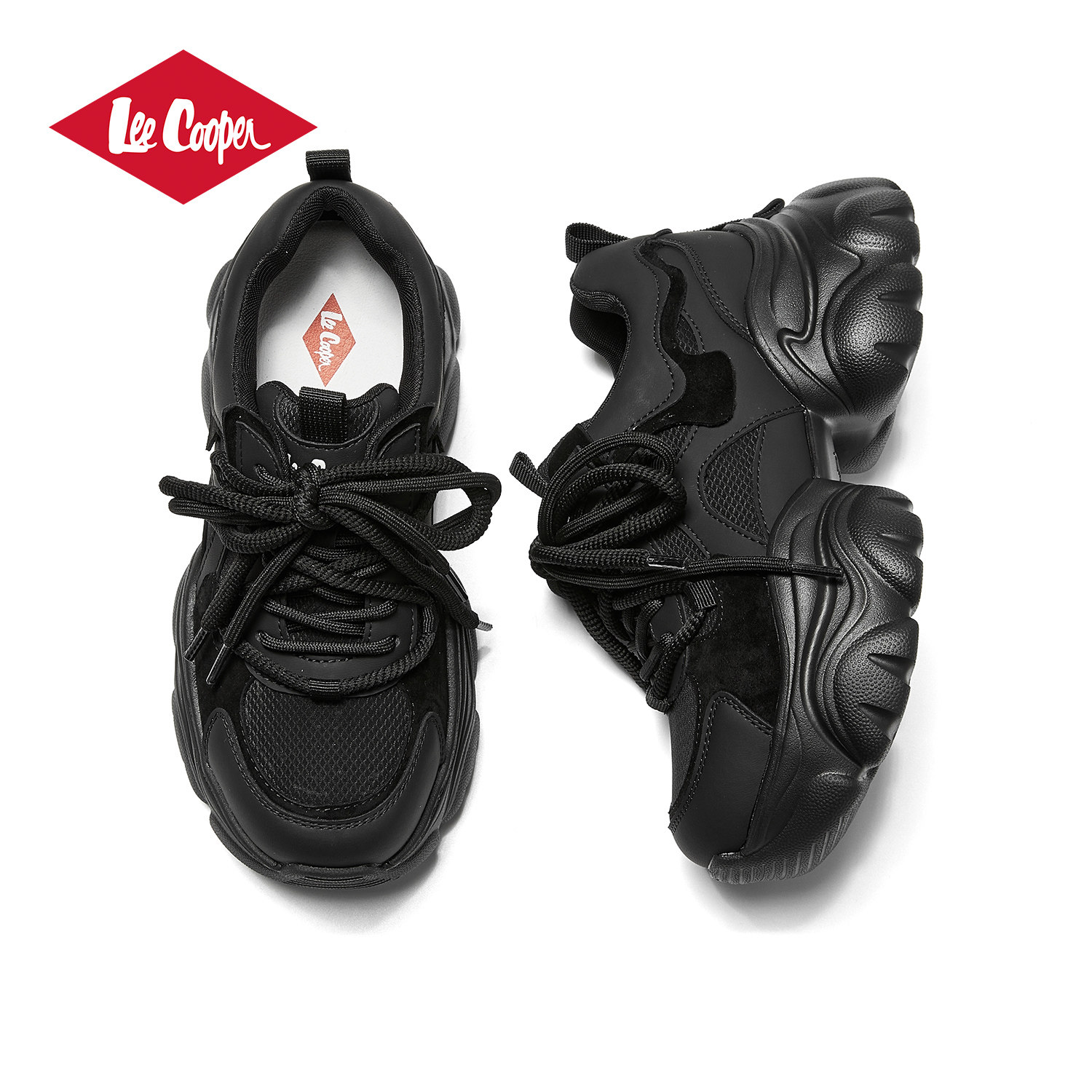 Lee Cooper6cm增高老爹鞋女2026春季松糕鞋百搭ins休闲运动小白鞋,淘宝优惠券,粉丝福利购,淘宝优惠卷