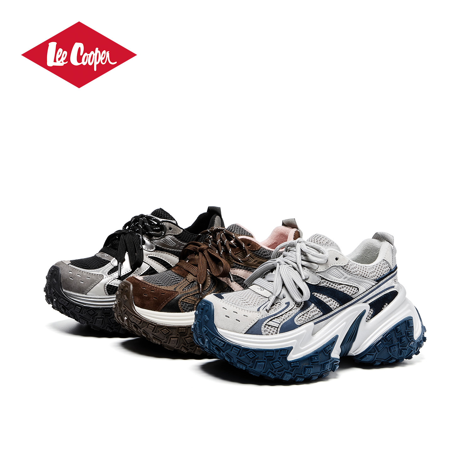 Lee Cooper老爹鞋女款2025新款秋季小个子增高潮流加绒保暖轮胎鞋,淘宝优惠券,粉丝福利购,淘宝优惠卷