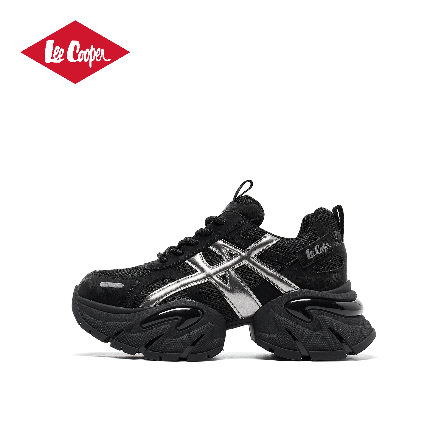 Lee Cooper厚底老爹鞋女款2025新款增高气垫运动鞋复古潮流休闲鞋 - 图2