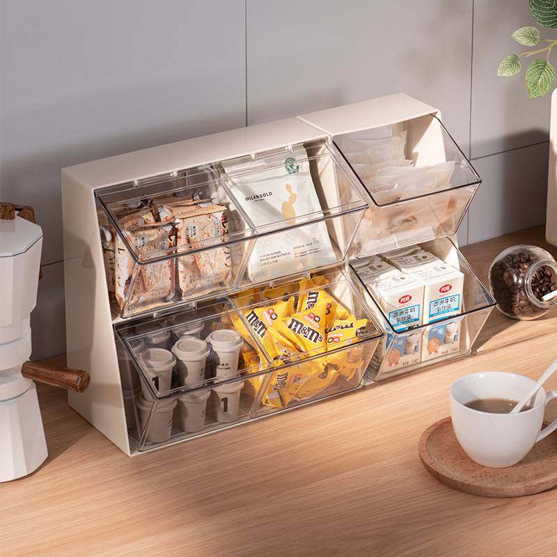 茶包收纳盒办公室茶水间零食盒防尘咖啡茶叶胶囊储物收纳翻盖,淘宝优惠券,粉丝福利购,淘宝优惠卷