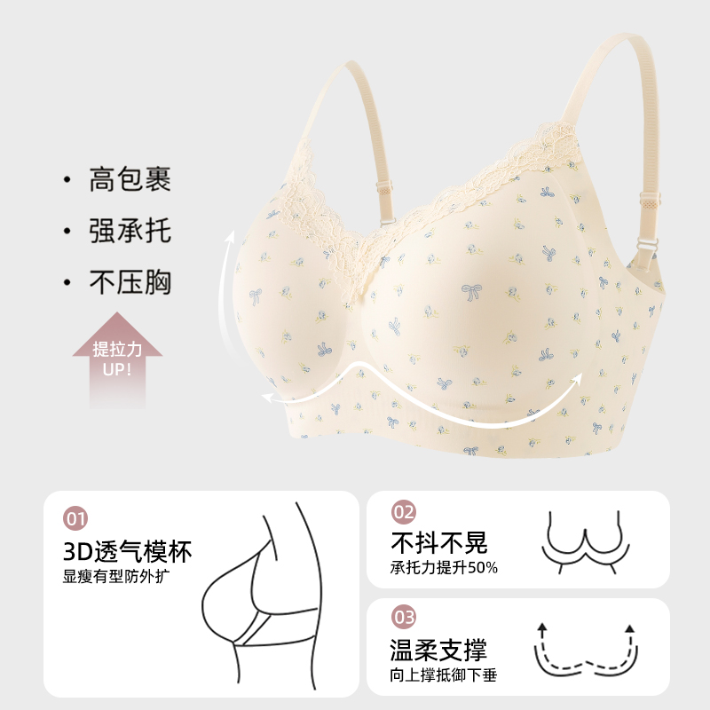 猫人内衣女小胸聚拢防下垂少女生薄款舒适收副乳无痕文胸2025新款