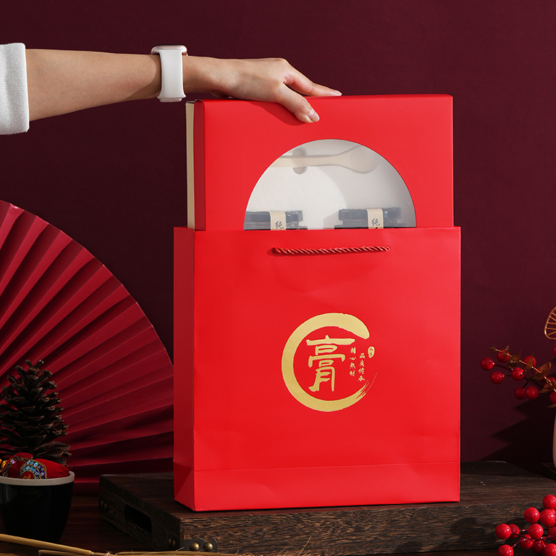 秋梨膏包装盒空盒子含玻璃瓶龟苓膏膏方礼盒定制年货礼品盒定制 - 图2