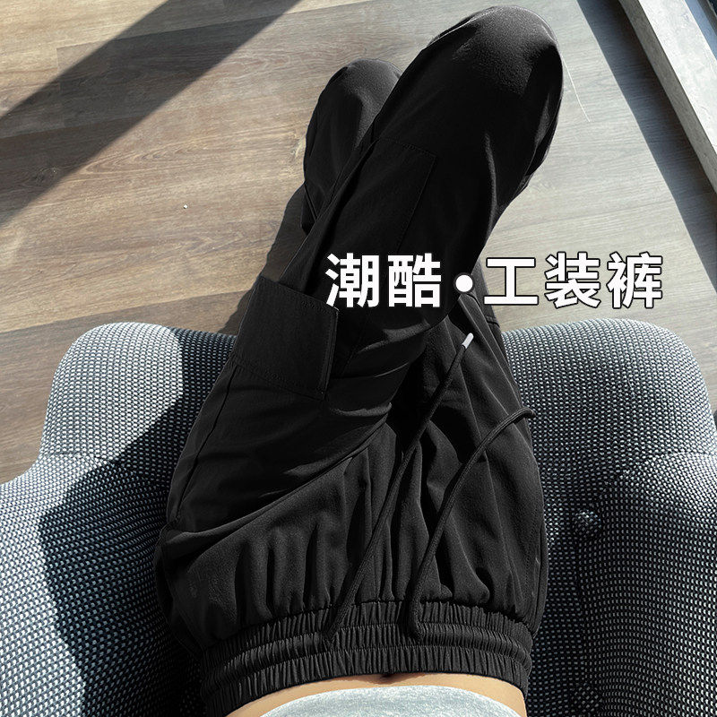 回力灰色工装阔腿裤子女春夏季2026新款今年流行超火休闲裤运动裤,淘宝优惠券,粉丝福利购,淘宝优惠卷