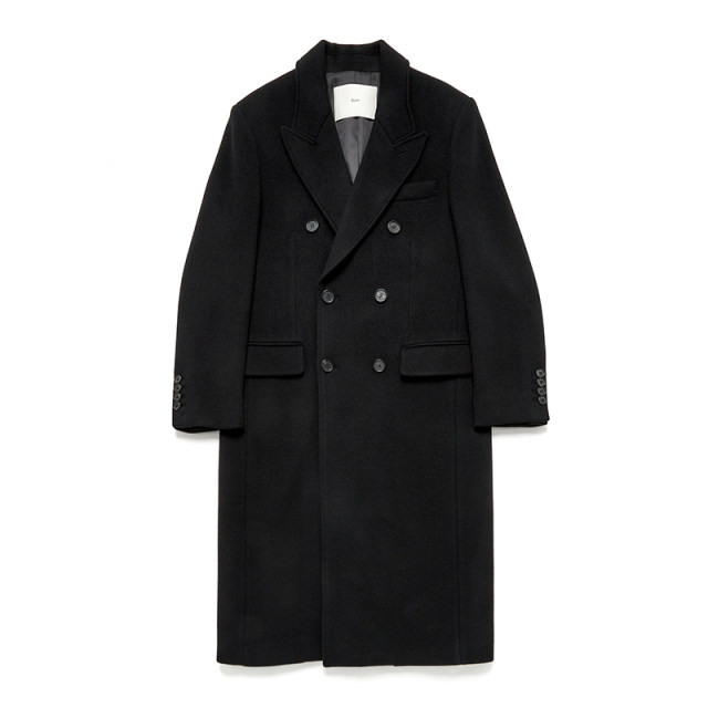 Dunst【允仔同款】2025冬季新品合身剪裁双排扣羊毛大衣UDCO5D125