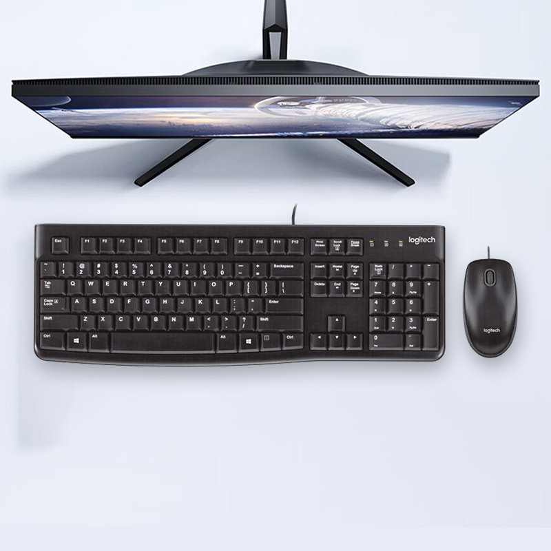 罗技MK120键鼠套装有线鼠标键盘套装办公人体工学键盘台式机电脑,淘宝优惠券,粉丝福利购,淘宝优惠卷