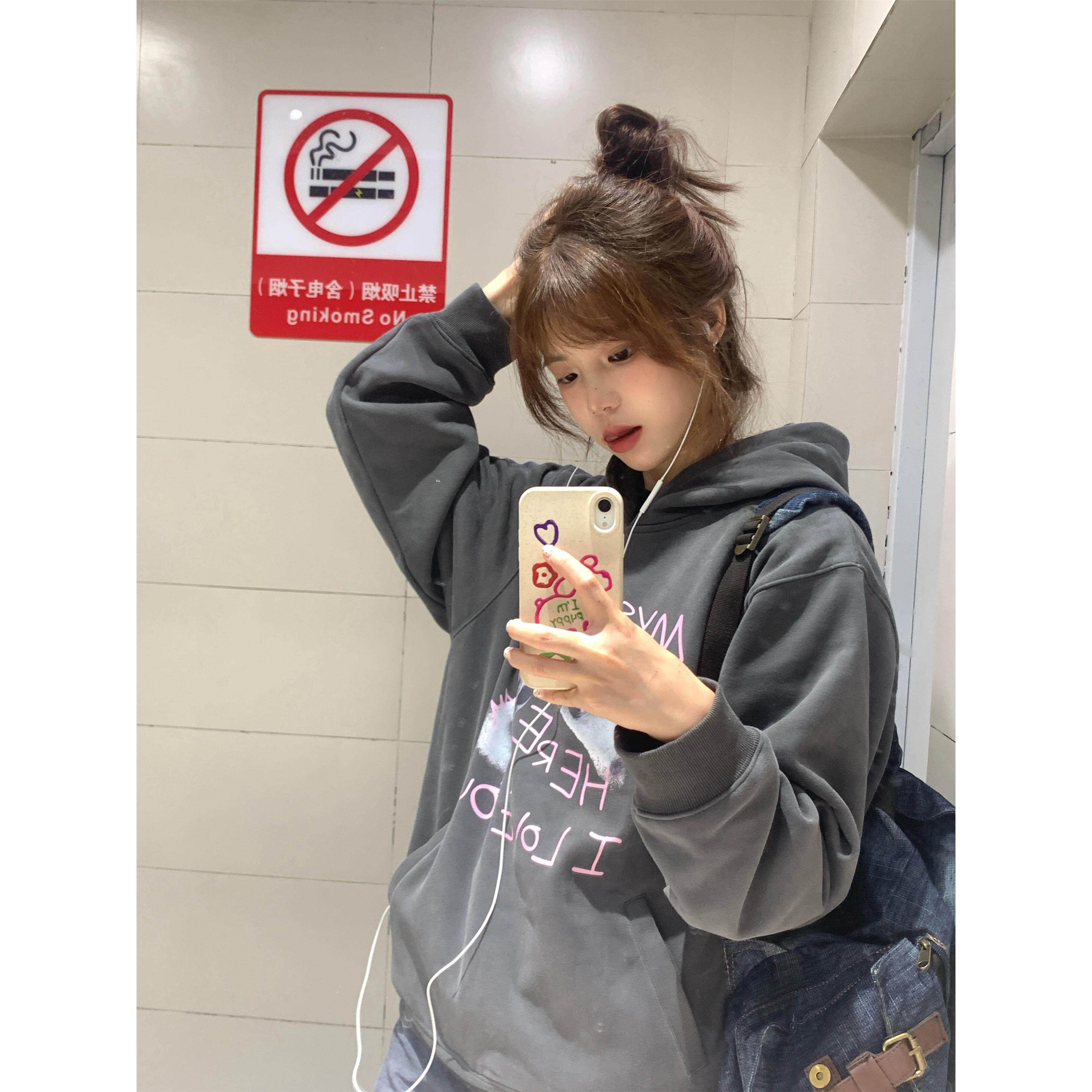 猫爪印花重磅加绒加厚连帽卫衣男女2025新款秋冬宽松美式慵懒外套,淘宝优惠券,粉丝福利购,淘宝优惠卷