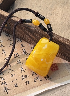 新中式蜜蜡琥珀民族风项链