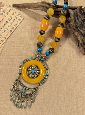 藏是复古流苏头饰品额饰项链吊坠