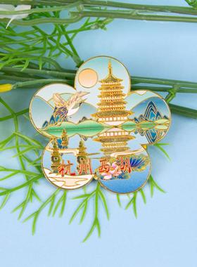 新款直销古风敦煌金属冰箱贴定制 烤漆强磁便签贴纪念品文创家居