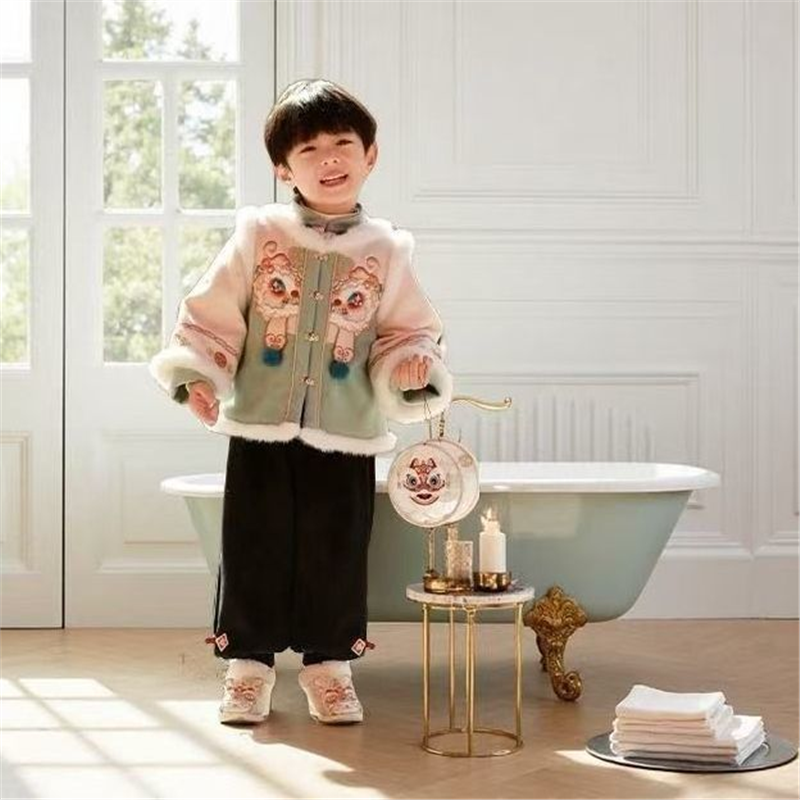 儿童汉服拜年服唐装新款男童宝宝过年喜庆周岁礼服加厚冬季两件套,淘宝优惠券,粉丝福利购,淘宝优惠卷