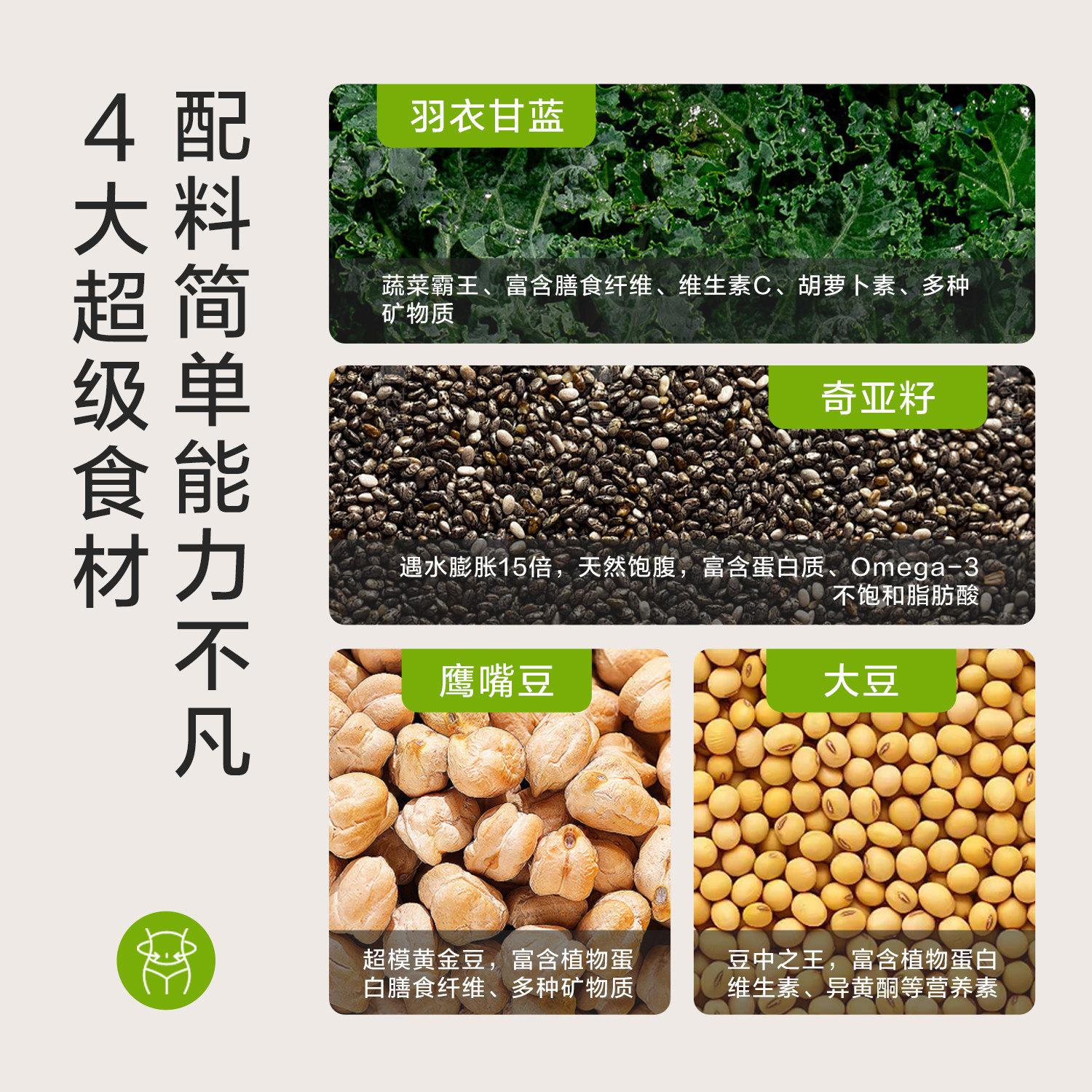 乐力羽衣甘蓝奇亚籽豆浆粉200g高膳食纤维零添加蔗糖控体液断饱腹,淘宝优惠券,粉丝福利购,淘宝优惠卷