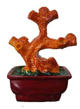 新款直销手工亚克力串珠摆件 半成品树干底座 新工艺品小招财树盆