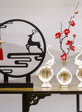 新款直销新中式屏风摆件玄关博古架电视柜客厅装饰品乔迁新居礼品