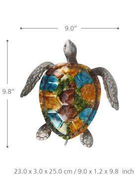 新款直销跨境热卖动物彩色小乌龟壁挂创意室内软装饰品墙艺铁艺装
