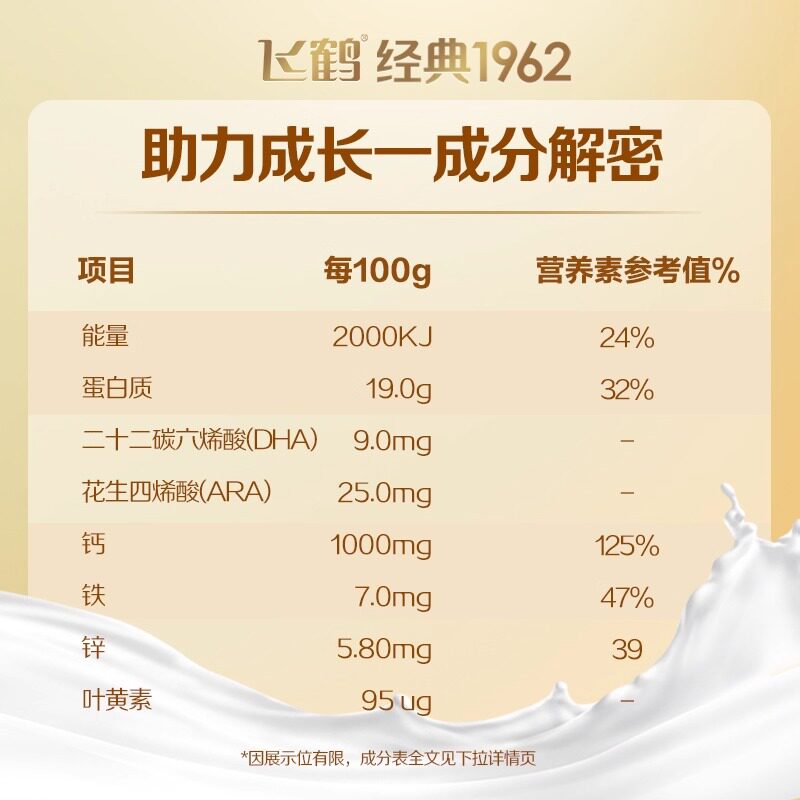 飞鹤金装高钙铁锌学生奶粉儿童青少成长奶粉早餐营养旗舰店正品