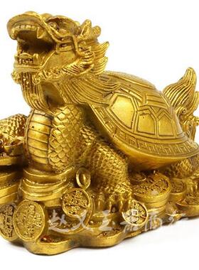新款直销黄铜龙龟摆件 铜子母龙龟 家居办公桌面装饰创意礼品工艺