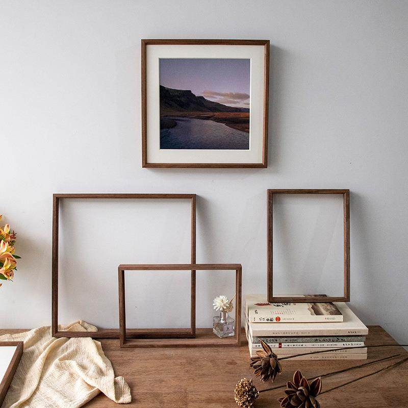 新款直销方形黑胡桃榫卯相框画框装裱来图多种尺寸人工精细打磨黑,淘宝优惠券,粉丝福利购,淘宝优惠卷