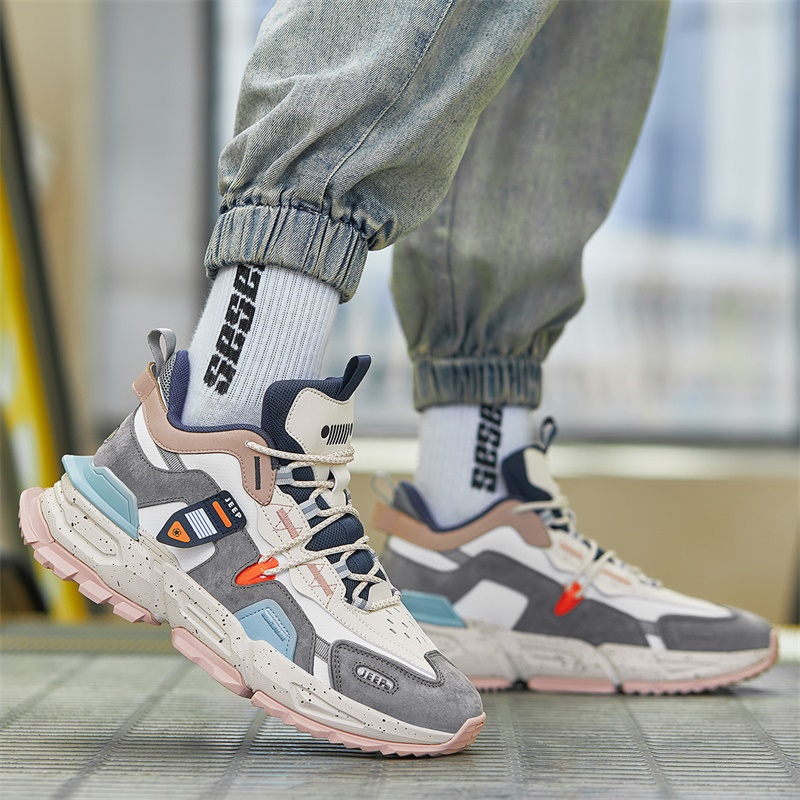 JEEP SPIRIT吉普老爹鞋春秋新款潮流男士厚底运动休闲鞋百搭增高