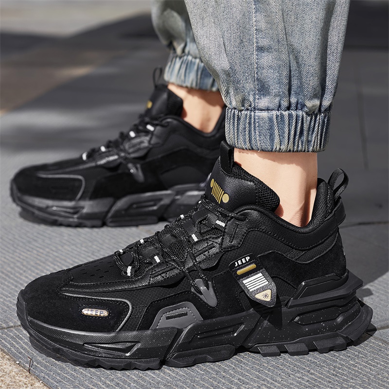 JEEP SPIRIT吉普老爹鞋春秋新款潮流男士厚底运动休闲鞋百搭增高