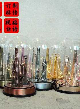 新款直销上海地标建筑模型东方明珠景区旅游纪念品金属工艺品家居