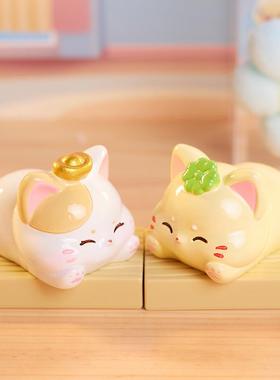 新款直销新款猫咪趴趴乐可爱卡通萌粒盲袋创意桌面装饰小摆件潮玩