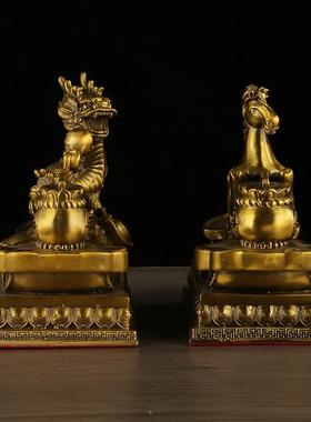 直销新款铜方底如意十二生肖鼠牛虎兔龙蛇马羊猴鸡狗猪铜器