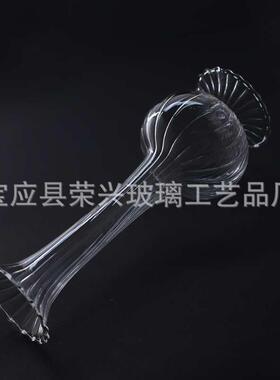 新款直销小清新ins风复古花瓶玻璃透明客厅插花瓶仿真花家居干花