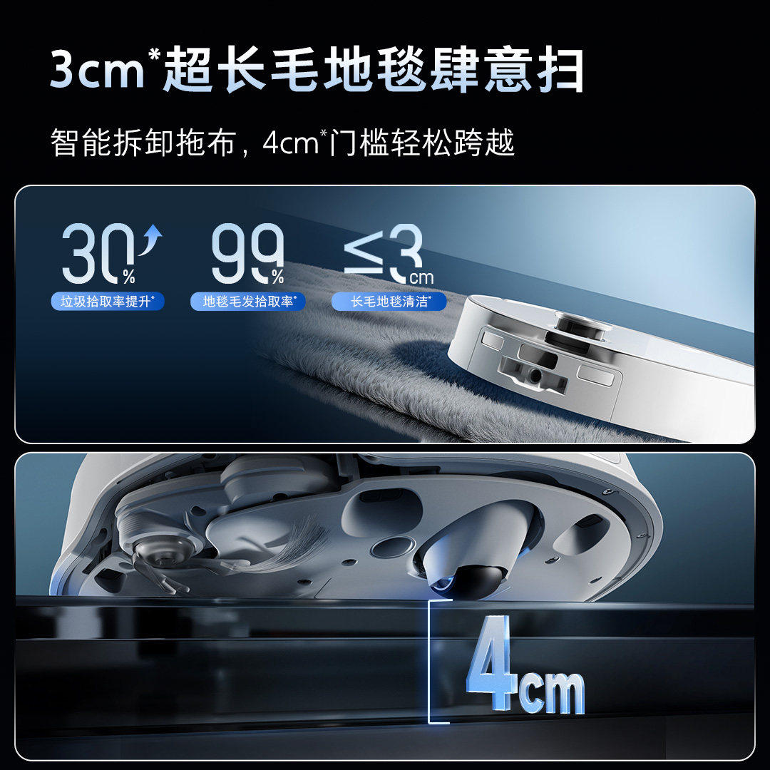 石头P20 Ultra Plus智能扫地机器人吸拖一体