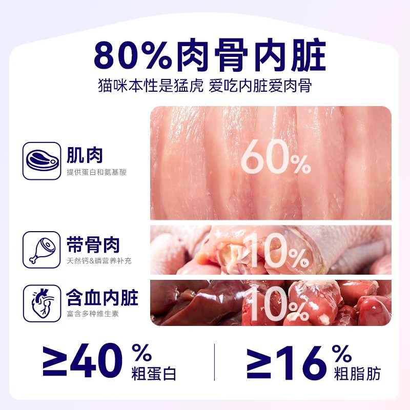 麦富迪barf霸弗天然猫粮试吃装100g全价营养高蛋白成猫幼猫尝鲜装 - 图2