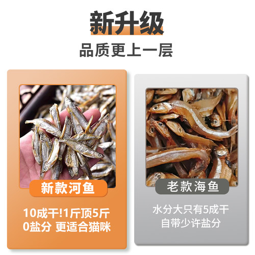 无盐小鱼干猫零食美毛靓毛磨牙洁齿猫咪零食猫吃鱼干成幼猫粮无盐 - 图1
