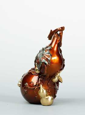 新款直销葫芦摆件 办公室福寿葫芦 家居客厅卧室铜葫芦工艺品铜制