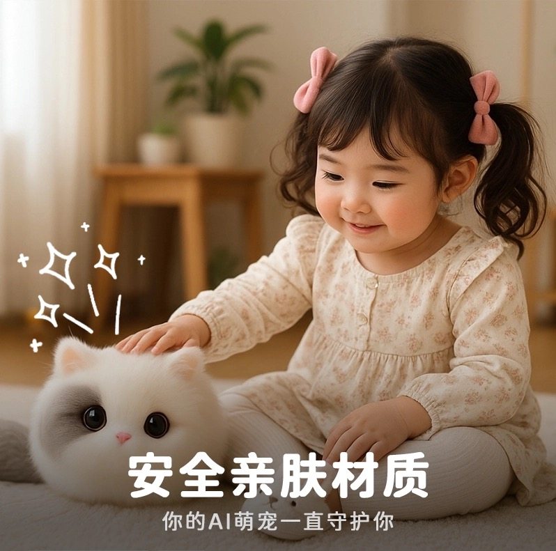 Walulu智能AI情感陪伴仿生机器人儿童毛绒玩具语音对话猫咪宠物潮流礼物,淘宝优惠券,粉丝福利购,淘宝优惠卷