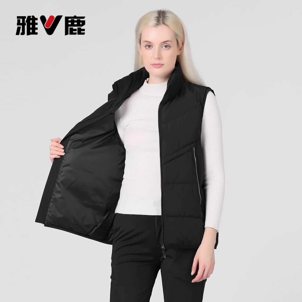 雅鹿商务休闲羽绒马甲男2025新款加厚保暖防水防风男女同款外套,淘宝优惠券,粉丝福利购,淘宝优惠卷