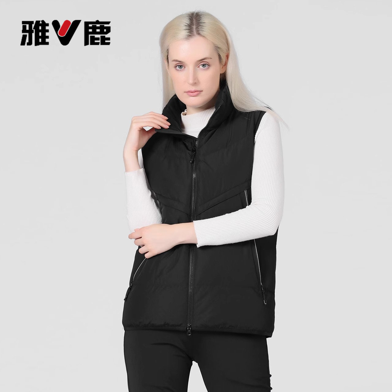 雅鹿商务休闲羽绒马甲男2025新款加厚保暖防水防风男女同款外套,淘宝优惠券,粉丝福利购,淘宝优惠卷