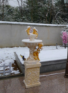 欧式别墅花园天使流水人物喷泉家居工艺摆设庭院鱼池装饰摆件礼品