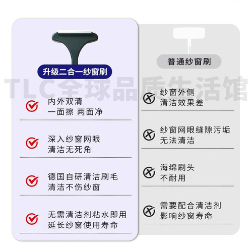 【德国黑科技】纱窗刷免拆洗家用窗户金刚网玻璃专业保洁清洁工具 - 图0