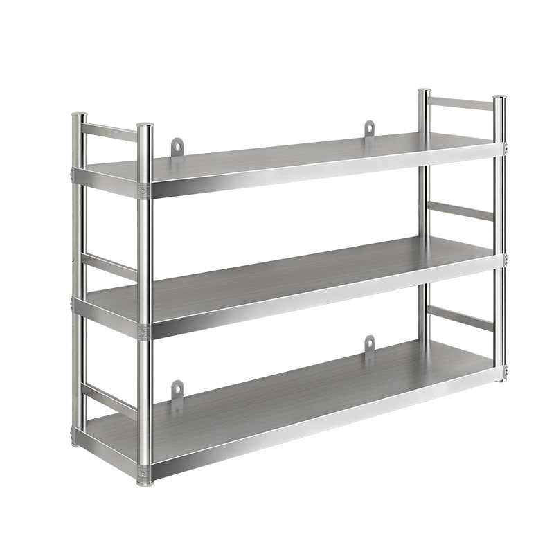 304不锈钢吊架挂式墙架厨房调味架上墙托壁锅P架3层架带围栏置物,淘宝优惠券,粉丝福利购,淘宝优惠卷