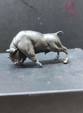 华尔街铜牛装饰金牛翱翔工艺办公室桌牛城全铜牛装饰装饰